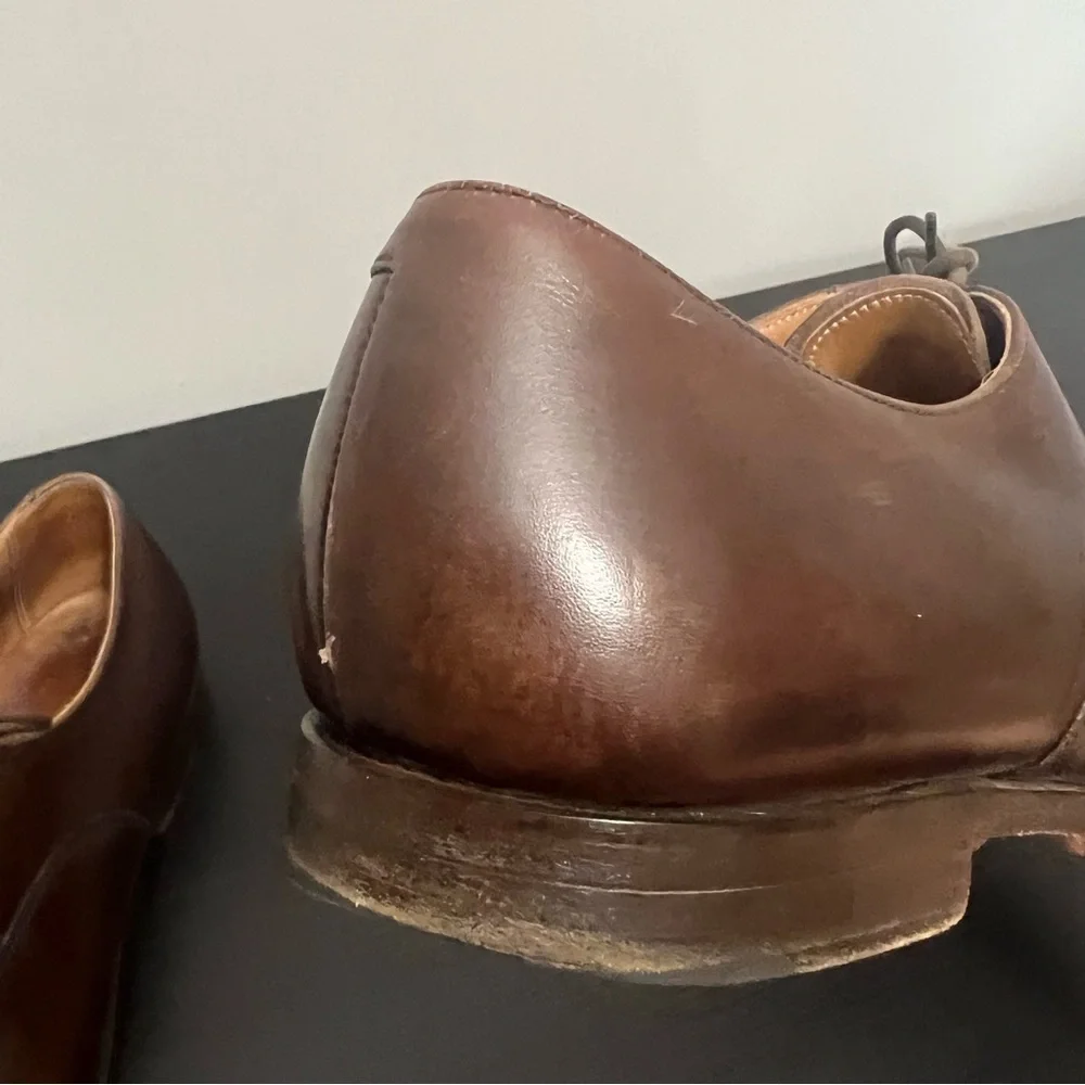 Peal & Co for Brooks Brothers Brown Leather Oxford Dress Shoes Size 10.5 D